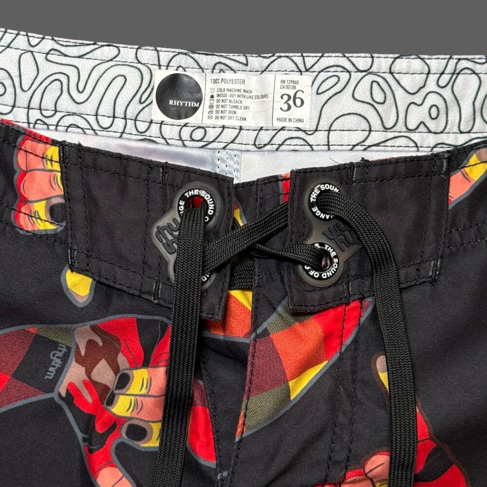 Rhythm 23" Shaka Long Boardshorts Size 36 GUC - Picture 5 of 8